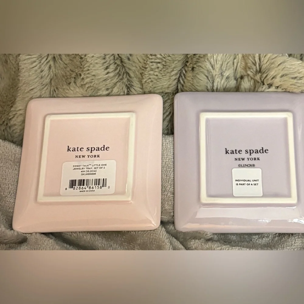 Kate Spade New York x Lenox Sweet Talk “Little One” Porcelain Jewelry Set of 2